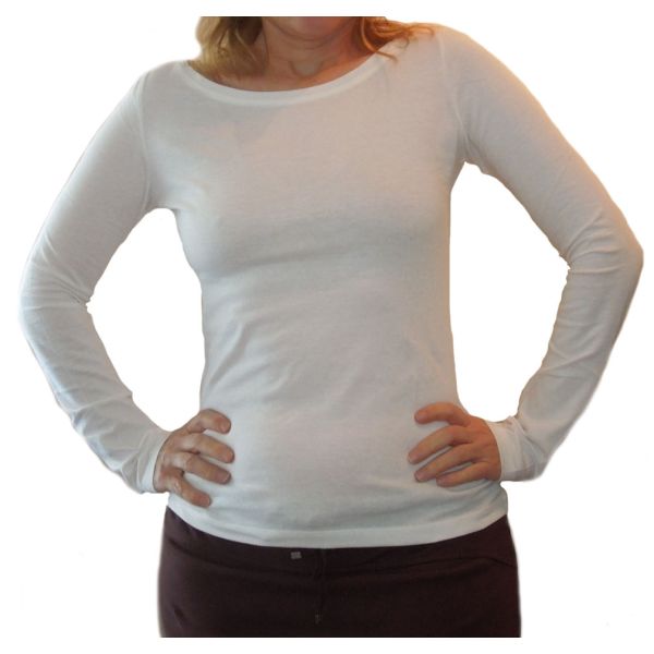 COTTONIQUE Women's Long Sleeve ribbed tee