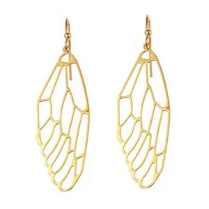 Recycled Gold Angel Wing Earrings