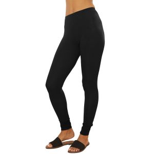footless bamboo tights black front
