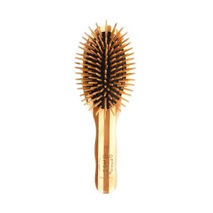 Bass small oval bamboo natural bristle brush