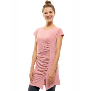 Striped summer top in organic cotton fabric in pink