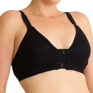 womens all cotton black bra