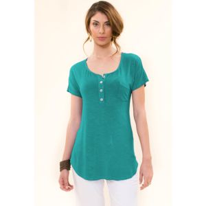womens hemp henley top