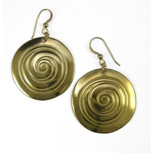 Spiral Peace Bronze Earrings