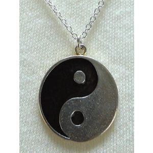 yin yang necklace recycled