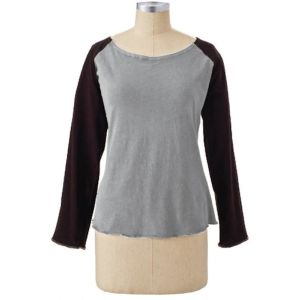womens organic cotton raglan baseball top