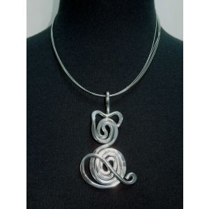 cat necklace recycled
