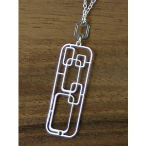unity necklace recycled metal