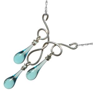Three Sundrop Necklace - Water