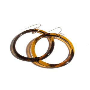 smart glass large hoop earrings