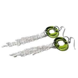 Recycled Bottle Tassel Earrings