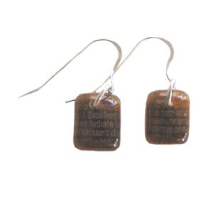 Recycled Bottle Piece Earrings