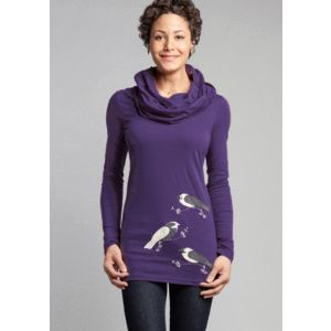 Winter Bird Cowl Neck - Size S