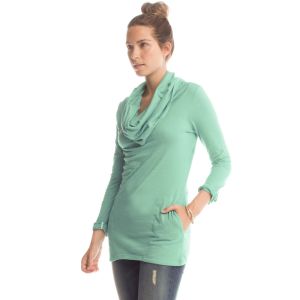 Tissue Knit Cowl Neck