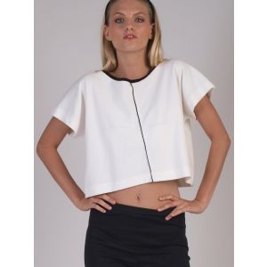 Organic cotton white kimono t-shirt