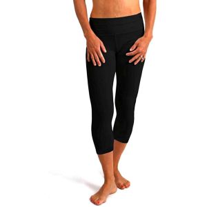 bamboo workout capri leggings in black