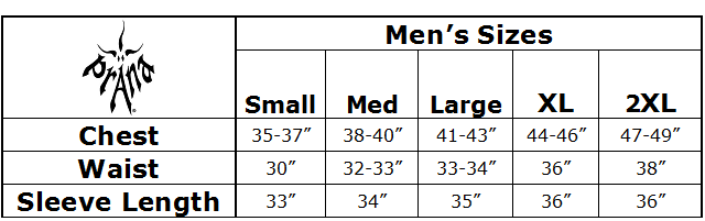 PrAna Size Chart